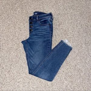 Old Navy Rockstar mid-rise super skinny jeans sz 0